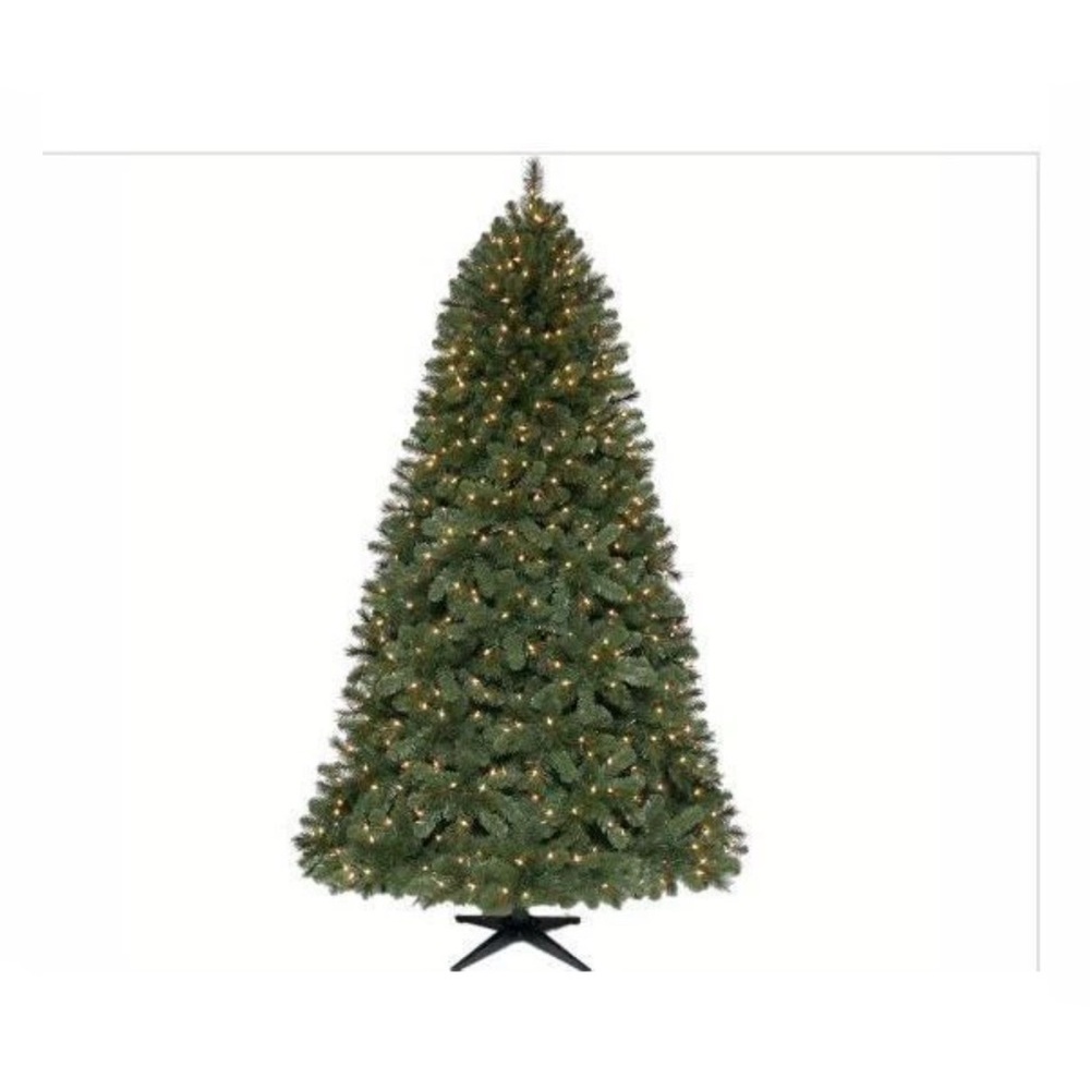 7.5' Home Accents Wesley Pine Spruce pre lit Quick Set Christmas Tree dual color